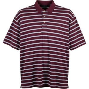 Dunning‎ Golf Mens XL Burgundy Striped Coolmax Polo Shirt Northwood Club XL